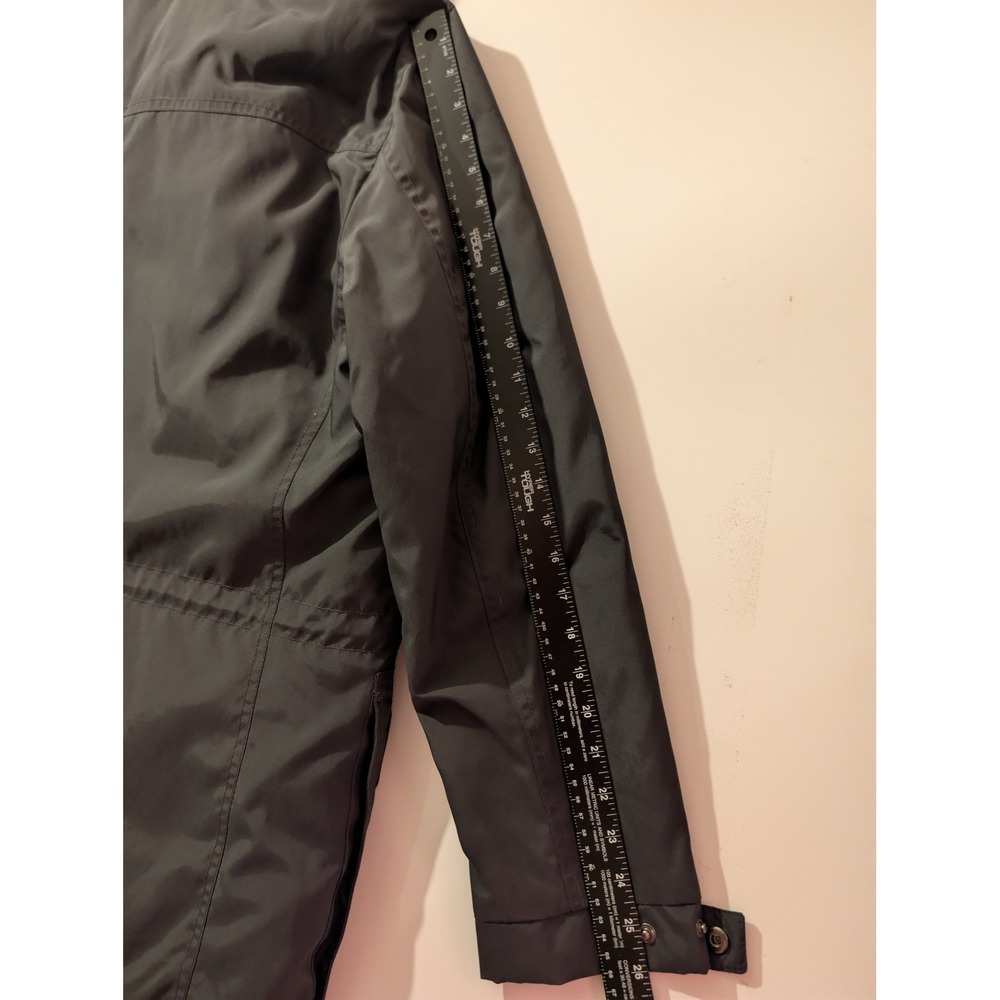 Michael Kors Parka Jacket Mens Large Black Excellent Faux Fur Trim Winter Coat
